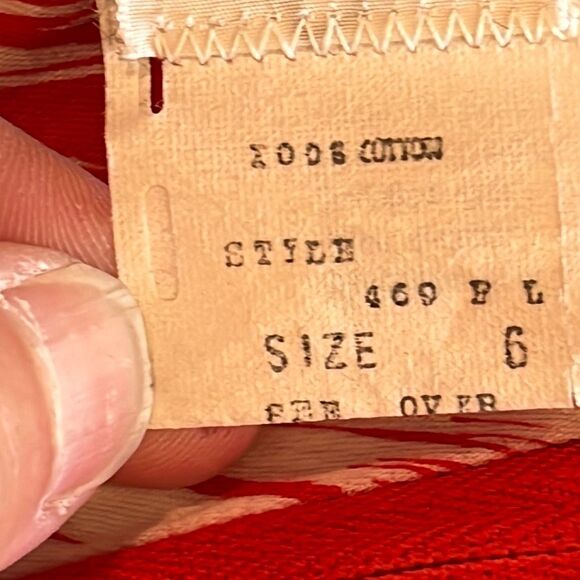 Vintage Mildred’s Of Hawaii Red Maxi Dress 70’s Size 6 - Picture 6 of 7